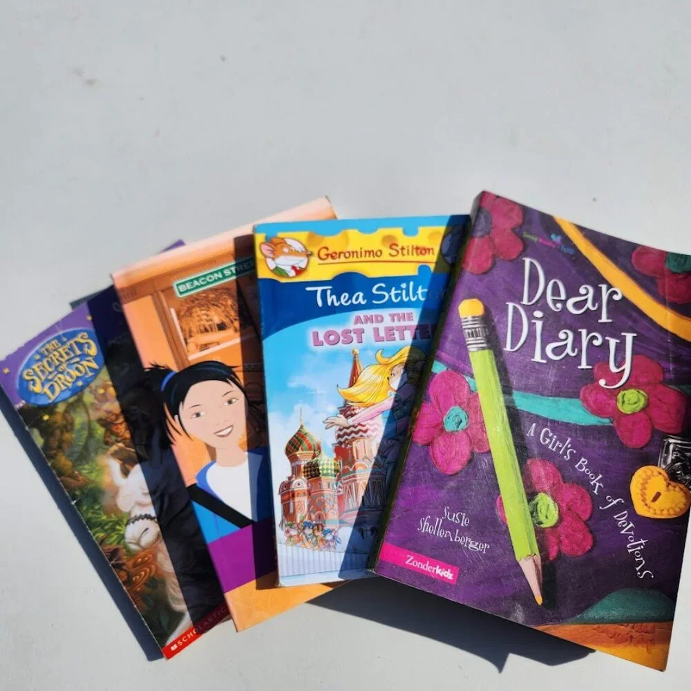 4 Book Bundle Lot Set Scholastic Chapter Books Young Adult Literature Novels Boo